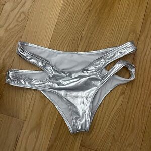 Silver rave panties